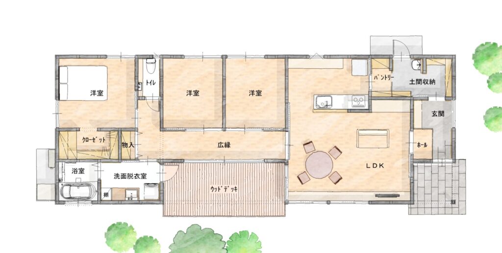 【築後未入居住宅】東近江市ひばり丘町平屋建て